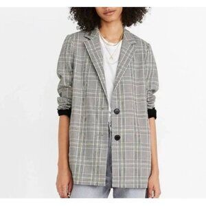 Madewell Women's Dorset Blazer Cosley Plaid Glen Plaid Lined Jacket Size 2X